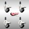 Service Caster 3 Inch 316SS Black Poly Swivel 1-3/8 Inch Expanding Stem Caster Set Lock Brake SCC-SS316TTLEX20S314-PPUB-BLK-138-4 - alternate 5